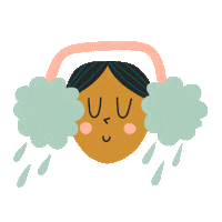 Happy White Noise Sticker by Giulia Martinelli