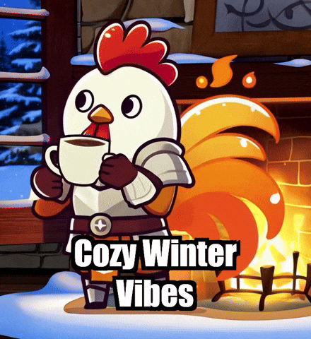 Winter Fireplace GIF by Zorooster