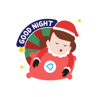 Sleepy Merry Christmas Sticker by Geniebook