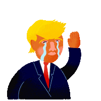 Donald Trump Goodbye Sticker by Jef Caine