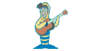 Lorenz_2DAnimator music play fish guitar Sticker