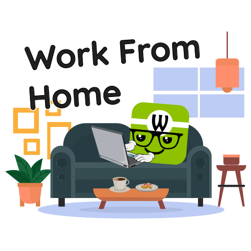 Sick Work From Home Sticker by Wakuliner
