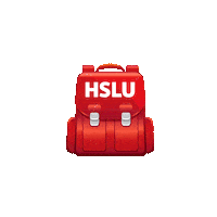 hslu red university backpack hslu Sticker