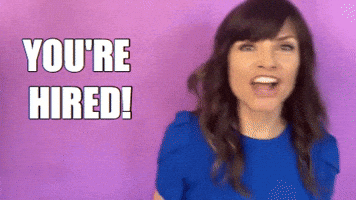 YourHappyWorkplace interview new job job search hired GIF