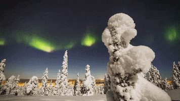 visitrovaniemi night sky aurora arctic GIF