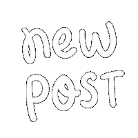Illustration New Post Sticker