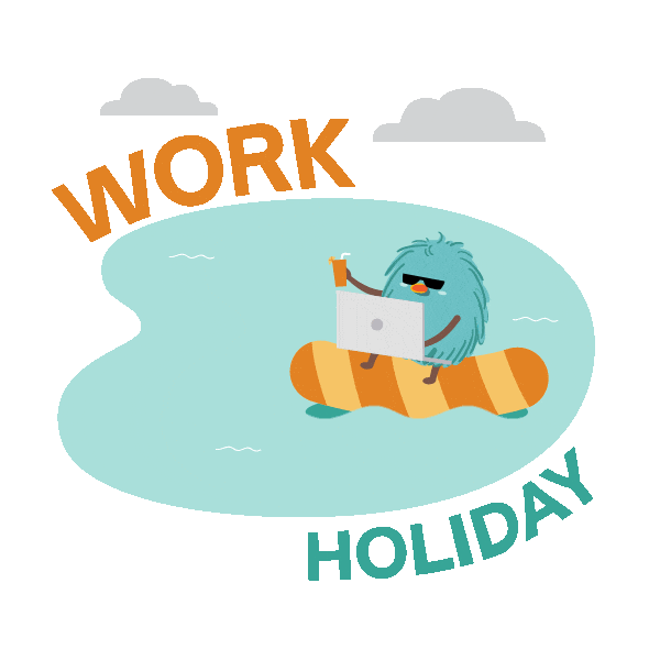 breadnbeyond work holiday vacation working Sticker