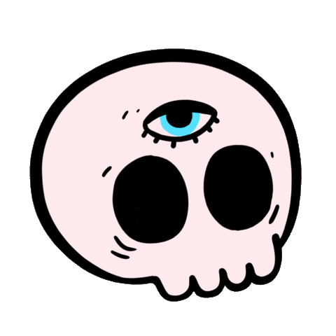 eye skull Sticker by ceydakoc