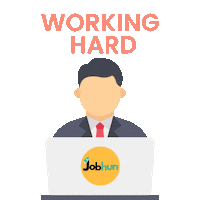 Working Hard Sticker by Jobhun