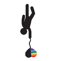 ParadoxMuseum pride balloon paradox heart balloon Sticker