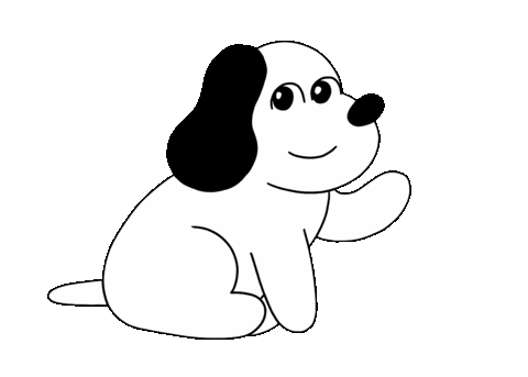 Happy Dog Sticker by Artichokat