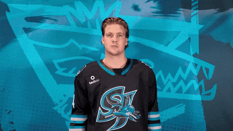 Flexing San Jose GIF by San Jose Barracuda