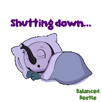 Bug Shutting Down Sticker by VeeFriends