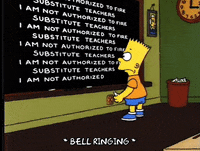 season 5 bart chalkboard GIF