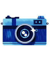 Photo Camera Sticker by Maïté Franchi