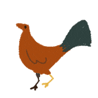 run chicken Sticker by Eliott Bulpett