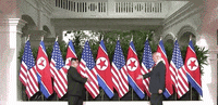 news trump handshake kim jong un GIF