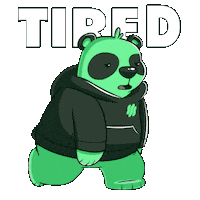 Tired Panda Sticker by SuperVerse