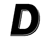 Lettering D Sticker by Hobbykokken