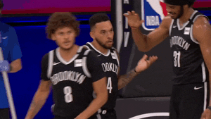 High Five Nba Playoffs GIF by NBA