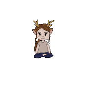 Uneminibiche healthy yoga zen deer Sticker