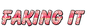 faking it pink Sticker by AnimatedText