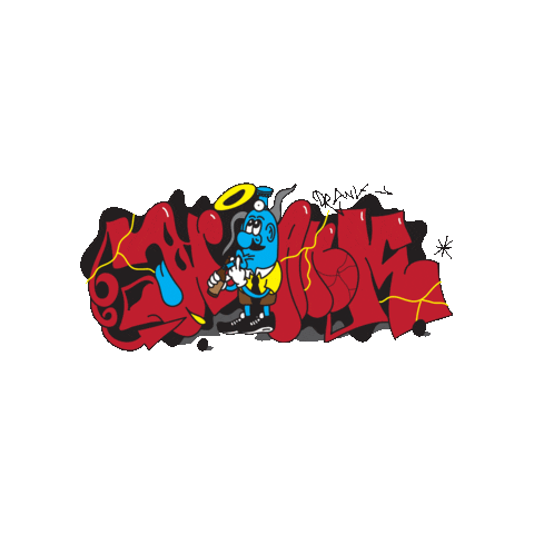 drdrank tag graffiti piece drank Sticker