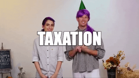 taxes taxation GIF by evite