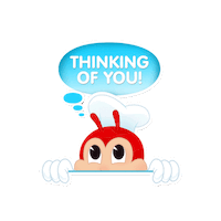 thinking of you love Sticker by Jollibee