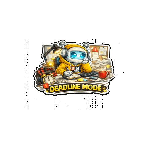 Stressed Work Sticker by Digi 995
