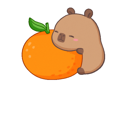 Happy Orange Fruit Sticker