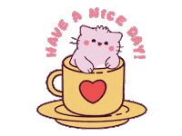 Good Day Cat Sticker by Pembe