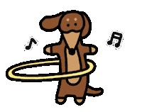 Excited Sausage Dog Sticker by Joguman Studio