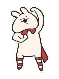 hello_white_fungus rabbit daily 可愛 兔子 Sticker