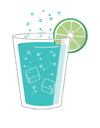 FULFOODS blue drink positive lemon Sticker