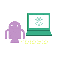 visionfack digital robot ai computer Sticker