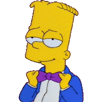 Bow Tie Simpsons Sticker