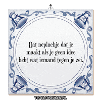 Grijns Stilte Sticker by Tegelspreuken.nl