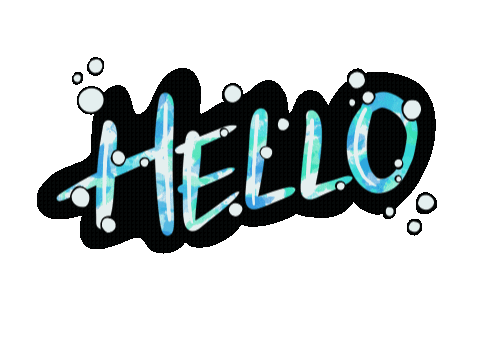 Lettering Hello Sticker