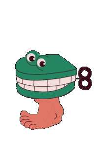 Craftmatik teeth mouth chompie nitenat Sticker