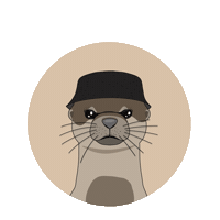 honawana new post otter loutre honawana Sticker