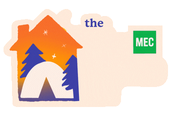 mountainequipmentcoop giphyupload camping camp stay home Sticker