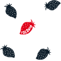 polonio strawberry frutilla polonio fruity dance Sticker