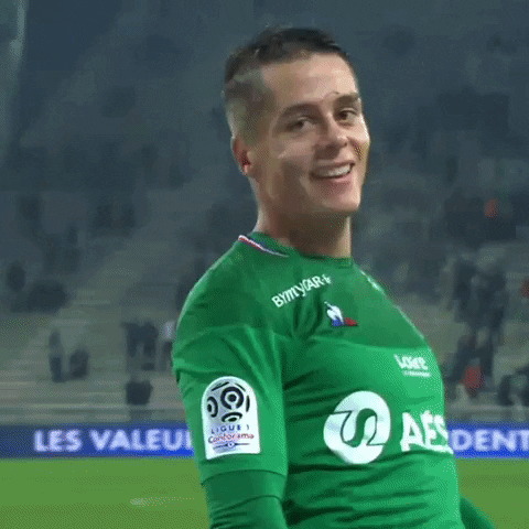 Celebration Goal GIF by AS Saint-Étienne