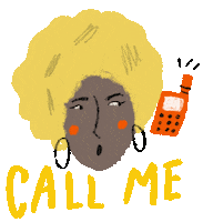 Call Me Girl Sticker by Doodleganger