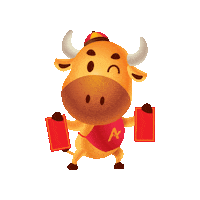 Cow Angpao Sticker by Asetku