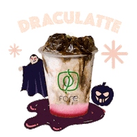 forecoffee scary spooky october dracula Sticker