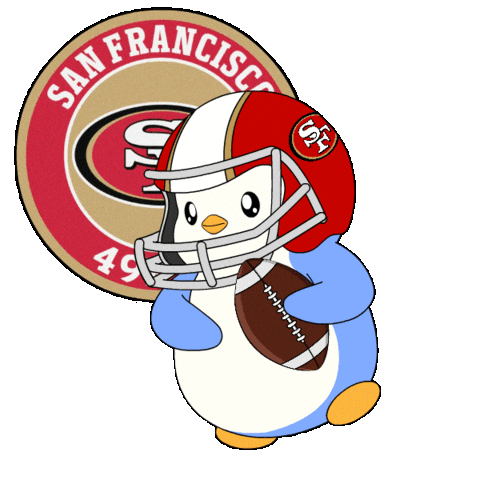 Touch Down Super Bowl Sticker by Pudgy Penguins