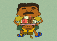 Fathers Day Happy Dance GIF by Jennifer Nie