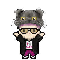 Pixel Jumping Sticker